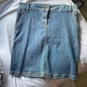 Lands End Premium Denim Pencil Skirt Size 12
